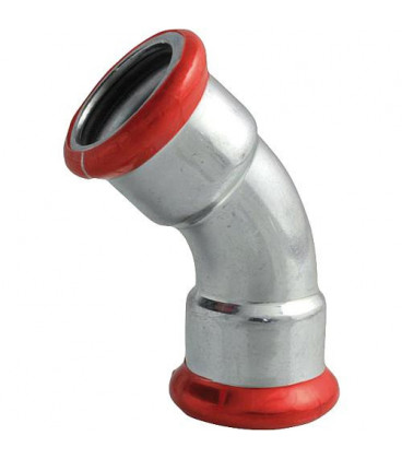 Raccord a serrtir acier C Coude 45° (fem/fem) 28 mm Contour M