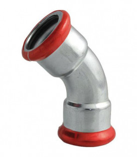 Raccord a sertir acier C Coude 45° (fem/fem) 15 mm Contour M