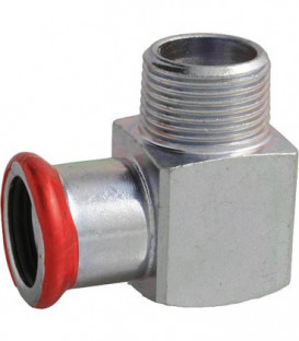 Raccord a sertir acier C Coude de transition (fem/mâle) 18 x 1/2" Contour M