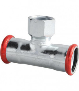 Raccord a sertir acier C T reduit (fem/fem/fem) 42x1/2"x42 mm, Contour M