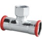 Raccord a sertir acier C T reduit (fem/fem/fem) 35/1/2"x35 mm, Contour M