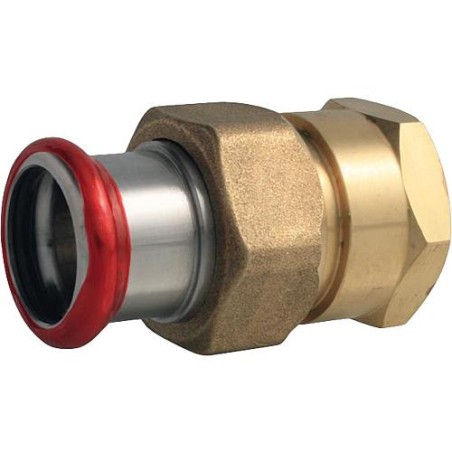 Raccord a sertir en acier C Contour M, Droit,filetage fem. Joint plat 22mm x 1"