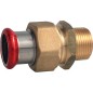 Raccord a sertir en acier C Contour M, droit, filet male Joint plat 18mm x 3/4"