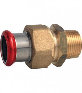 Raccord a sertir en acier C Contour M, droit, filet male Joint plat 42mm x 1 1/2"