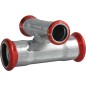 Raccord a sertir acier C Contour M Piece en croix (fem) 22x18x22x18 mm