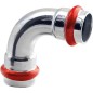 Acier C Contour V Raccord A sertir Coude 90 ° FxF 54 mm