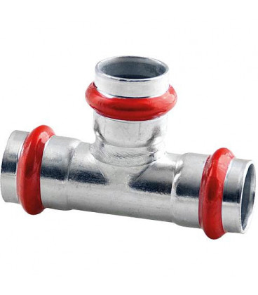 Acier C Contour V raccord A sertir Piece en T 28 mm