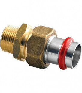 Acier C Contour V raccord A sertir Raccord ecrou tournant male joint plat 22 mm X DN 25 (1")