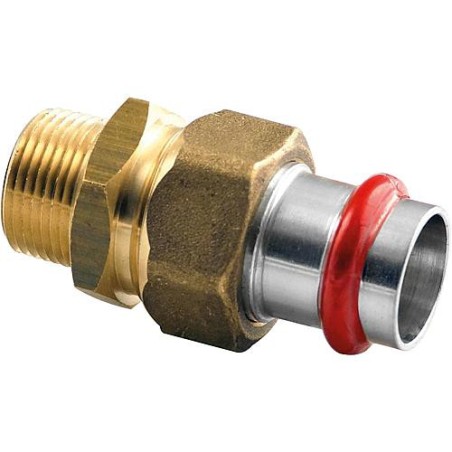 Acier C Contour V Raccord a sertir raccord Ecrou tournant male joint plat 18 mm X DN 15 (1/2")