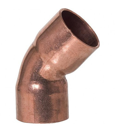 Raccord a souder en cuivre coude 45° fem/fem 5041 14 mm