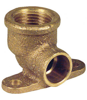 Raccord a souder en laiton rouge 4472g Coude mural 18-R 1/2" WG906