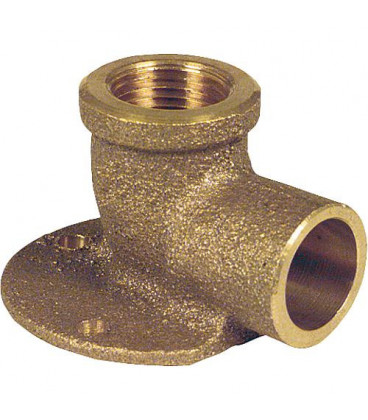 Raccord a souder bronze 4471g coude plafond, 16 mm x 1/2"fem