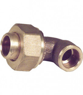 Raccord a souder en laiton rouge 4096 Raccord a vis coude 90° joint conique 15 mm