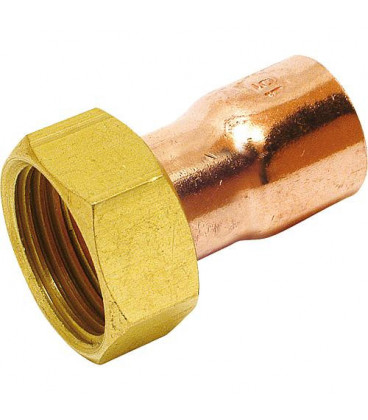 raccord bronze C359gL Cu f/f avec ecrou-tournant 22-1"
