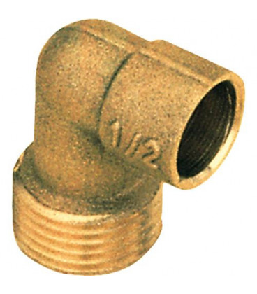 raccord à souder laiton coude mâle à visser, femelle à souder 16-1/2''
