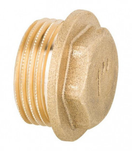 Bouchon laiton DN40 (1 1/2")male avec bord PN10