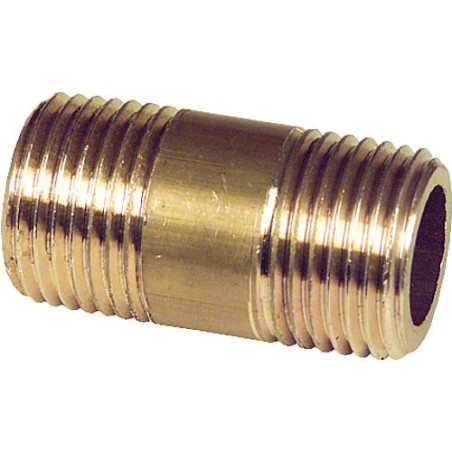 Niplle double en laiton 1/2" 90mm