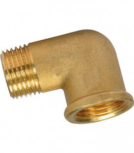 Coude 90° en laiton 3/4" filet male/fem