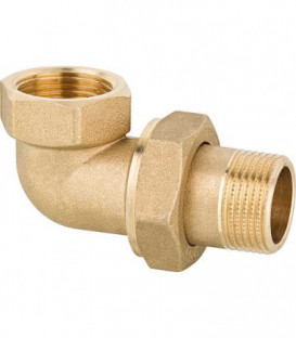 Raccord a vis coude laiton DN25 (1") male PN10