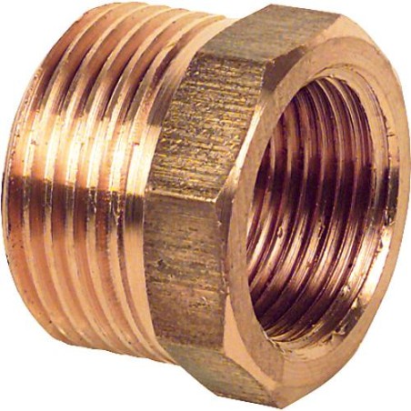 Raccord filete en laiton rouge Reduction Type 3241 1 1/4" x 3/4" WG904 "