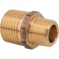 Raccord fileté en laiton rouge mamelon double réduit type 3245 1/2" X 3/8"