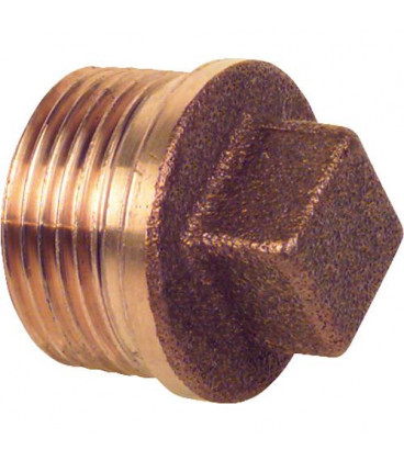 Raccord fileté en laiton rouge bouchon avec bord 3/4" filet male - type 3290 WG904