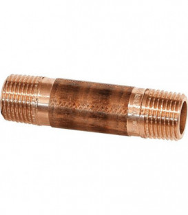 Raccord filete en bronze Nipple double filete type 3530 3/4" x 80mm
