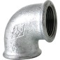 Raccord en fonte malleable galva Nr.90 Coude fem/fem 90° fileté diam. 3/8"