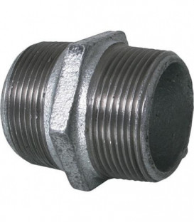 Raccord en fonte malleable galva Nr.281 Double nipple avec filet droit et gauche diam. 3/4"