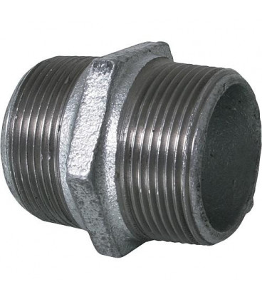 Raccord en fonte malleable galva Nr.281 Double nipple avec filet droit et gauche diam. 1 1/4"