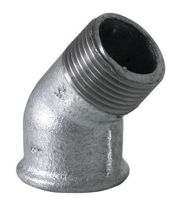 Raccord en fonte malleable galva Nr.121 coude fem/male 45° diam. 2 1/2"