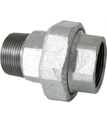 Raccord en fonte malleable galvanise no. 341, raccord a vis, joint conique, diam. 1/4"