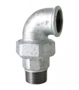 Raccord en fonte malleable galva Nr.97 Raccord a vis coude, plat fem/male diam. 1 1/2"