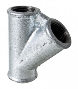 Raccord en fonte malleable galva Nr.165 piece en T 45° diam. 2"