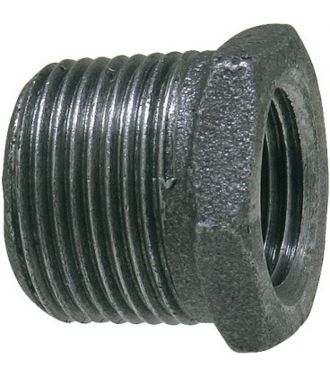 Raccord en fonte malleable, noir reducteur, 1/2" x 3/8" (male/fem) Type 241