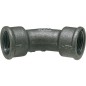 Raccord en fonte malleable, noir coude 45°, 1" (fem/fem) Type 41