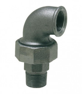 Raccord en fonte malleable, noir Raccord a vis coude 3/4" (fem/male) Type 98, joint conique