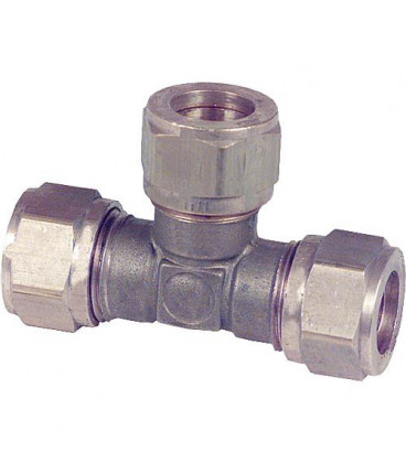 Raccord de compression laiton piece en T 14x14x14mm