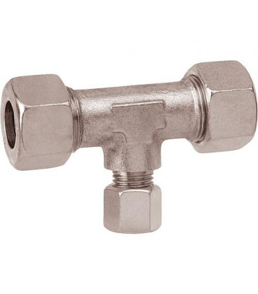 Raccord a bague coupante TRV 12 mm x 10 mm x 12 mm