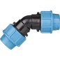 Plast-raccord plastique raccord de serrage coude de trans. 40x40 / 45° fem x fem Plast-raccord plastique raccord de serrage coude de trans. 40x40 / 45° fem x fem