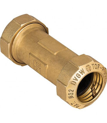 Manchon de reparation 32mm laiton pour tube PE certifie DVGW