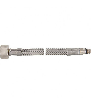 Tuyau flexible de raccord ecrou chapeau 3/8" x M 8, KTW-A 350 mm, nipple filete male court