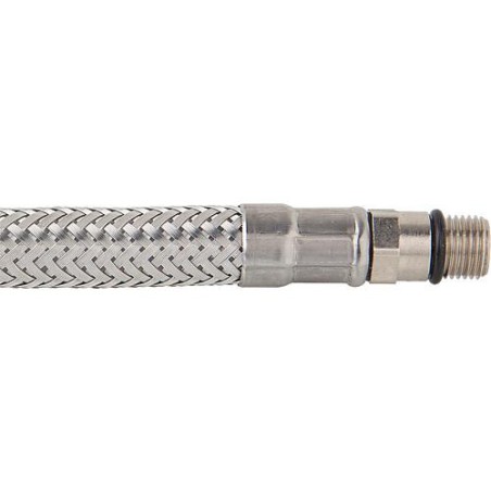 tuyau flexible de raccord ecrou chapeau 3/8" x M 10, KTW-A 500 mm, nipple filete male court