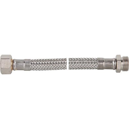 Flexible tresse inox special DVGW 3/8" femelle x male Lg 800 mm