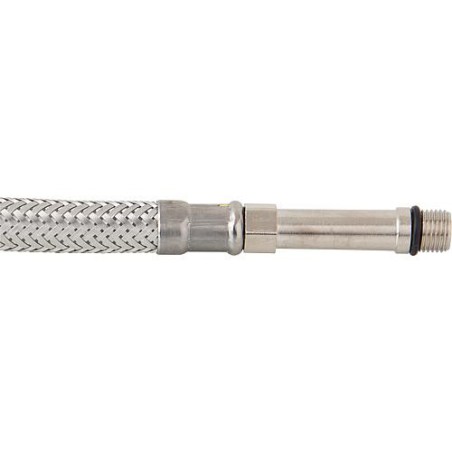 Tuyau flexible de raccord ecrou chapeau 1/2" x M10, KTW-A 350 mm, nipple filete male long