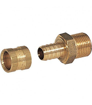 Raccord pour tubes P.E.R a glissement male DM 12 - M 1/2