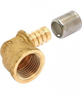 Raccord pour tubes P.E.R. Coude femelle a sertir 1/2 DN 20