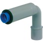 Coude universel de siphon avec nipple H et bouchon de montage, raccord 50/40