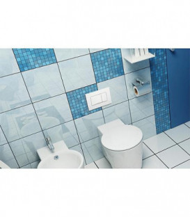 Plaque de commande Ovate Duo Ecko pour encastré 189 - chromée mate commande par avant