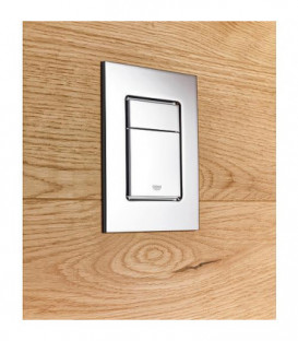 Plaque de déclenchement blanc alpin pour réservoirs chasse WC montage horizontal ou vertical